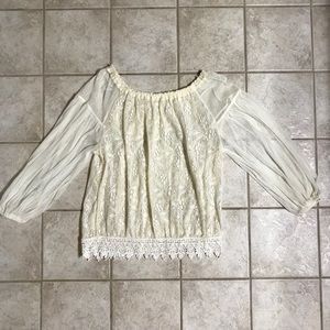 Off the shoulder lace top, Free People, XS